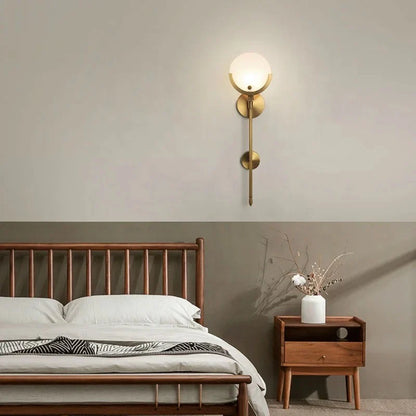 E14 Modern Marble & Gold Wall Light