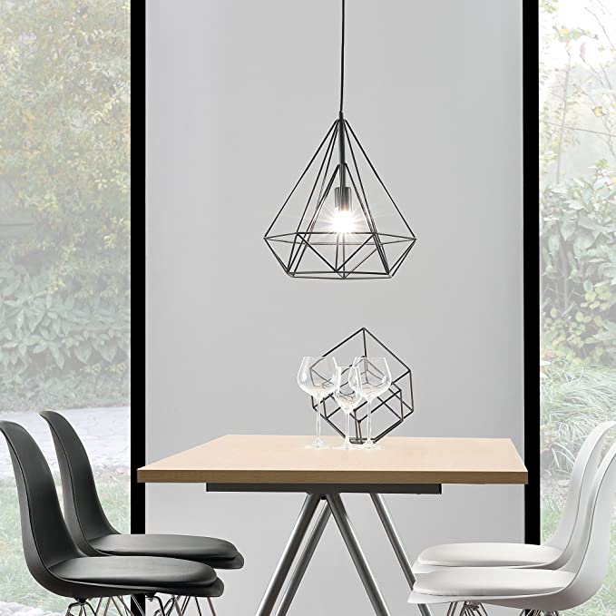 Sparkling Diamond Drop Pendant Lamp – Vintage Edison Bulb Elegance