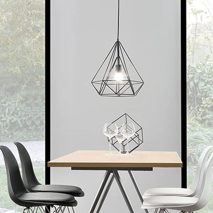 Sparkling Diamond Drop Pendant Lamp – Vintage Edison Bulb Elegance