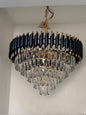 Crystal Chandelier – Black & Gold Elegance for a Luxurious Ambiance