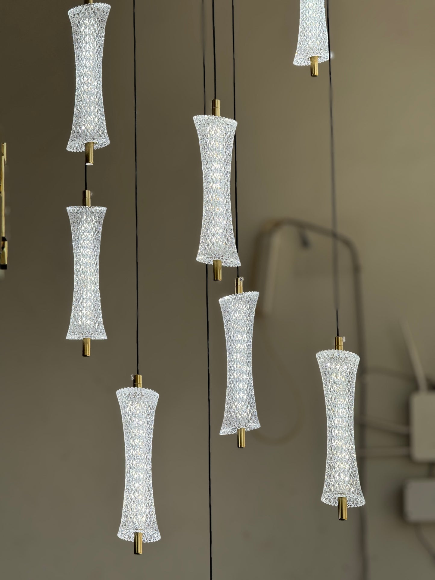 Modern LED Double Height Hanging - 10 Light