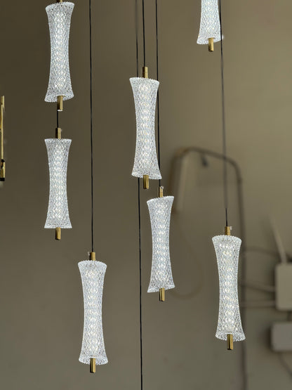 Modern LED Double Height Hanging - 10 Light