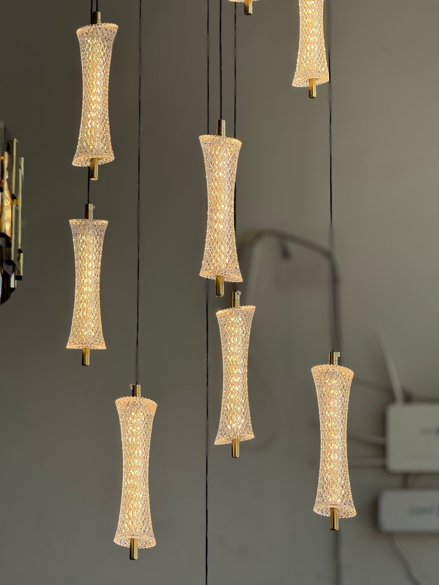 Modern LED Double Height Hanging - 10 Light