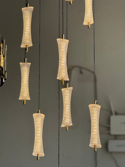 Modern LED Double Height Hanging - 10 Light