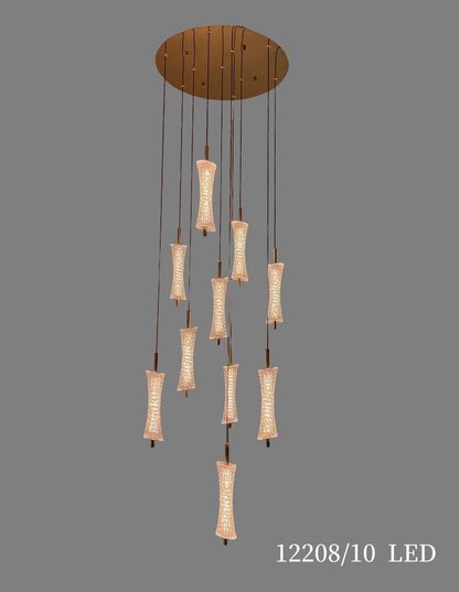 Modern LED Double Height Hanging - 10 Light