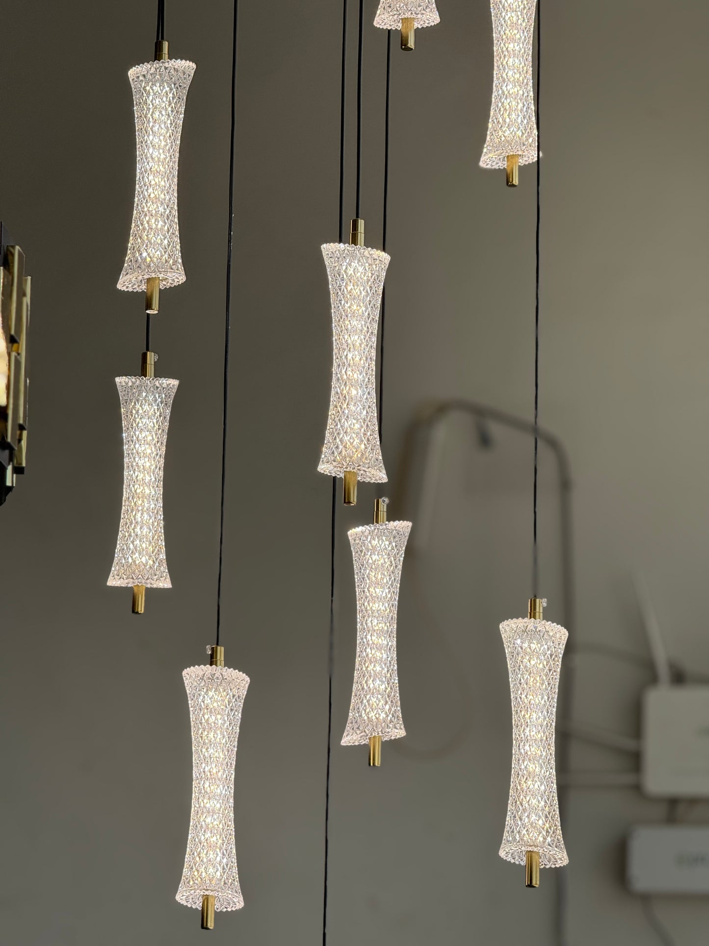 Modern LED Double Height Hanging - 10 Light