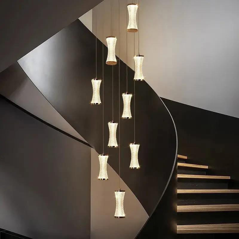 Modern LED Double Height Hanging - 10 Light