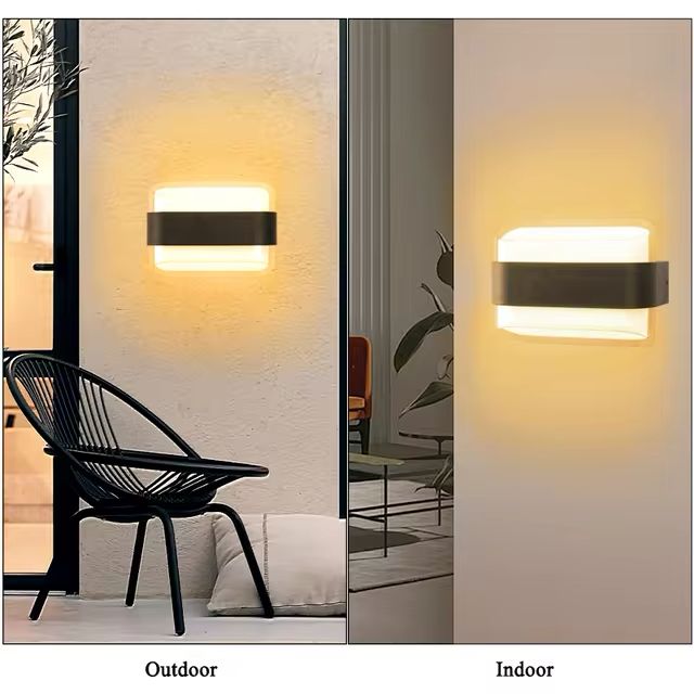 LumoEdge 10W Modern Outdoor LED Wall Light – Matte Black