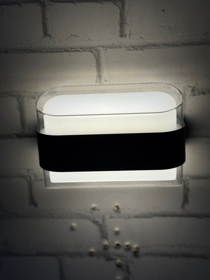 LumoEdge 10W Modern Outdoor LED Wall Light – Matte Black