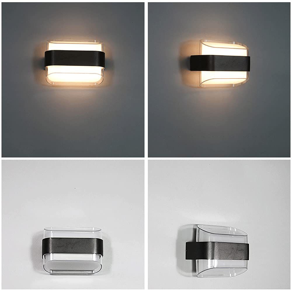 LumoEdge 10W Modern Outdoor LED Wall Light – Matte Black