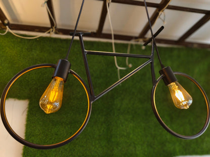 Cycle-Shaped Pendant Light