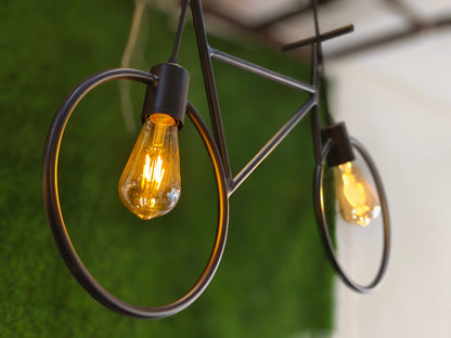Cycle-Shaped Pendant Light