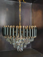 Crystal Chandelier – Black & Gold Elegance for a Luxurious Ambiance