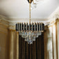 Crystal Chandelier – Black & Gold Elegance for a Luxurious Ambiance