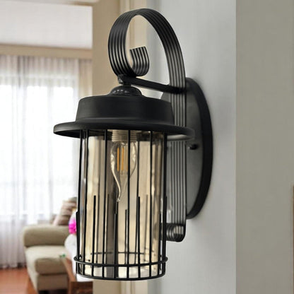 Sleek Black Metal Wall Lantern – Perfect for Indoors, Entrances & Lobbies