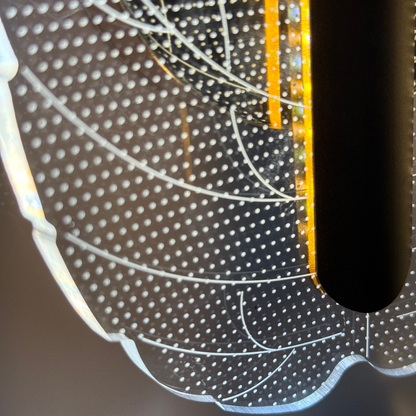 Leaf Shape 3D Wall Lamp – Metal Frame with Acrylic Glass