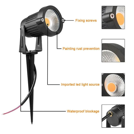 Outdoor Waterproof Garden Spike Light (7w)